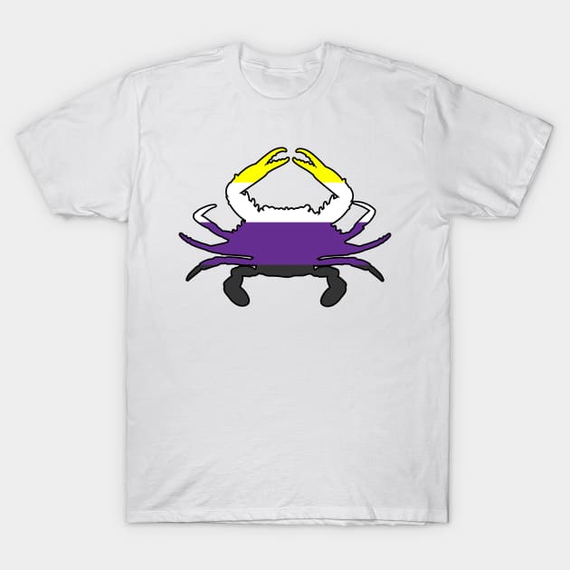 Blue Crab: Nonbinary Pride T-Shirt by ziafrazier